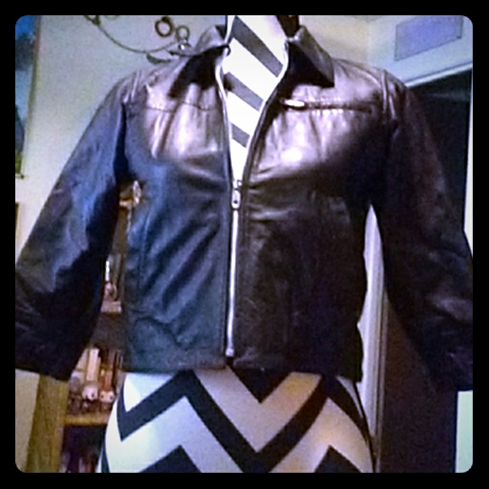 Wilson Leather Kids Black Jacket Size L